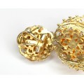 cercei victorian revival. perle & cristale. gold plated